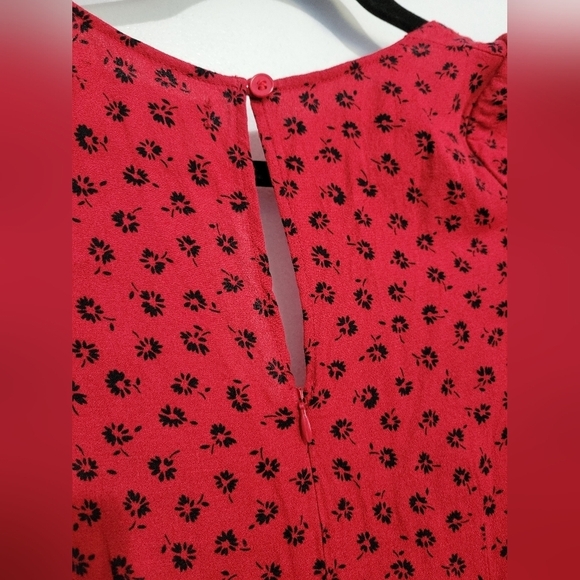 Reformation Milla Dress in Red and Black Size 0 - Picture 9 of 15